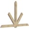 Ekena Millwork Kennewick Rough Sawn Timber Gable Bracket, Douglas Fir, 108"W x 68"H x 4"D x 6"F, 15/12 Pitch GBW108X68X0406KEN00RDF - alternate 4